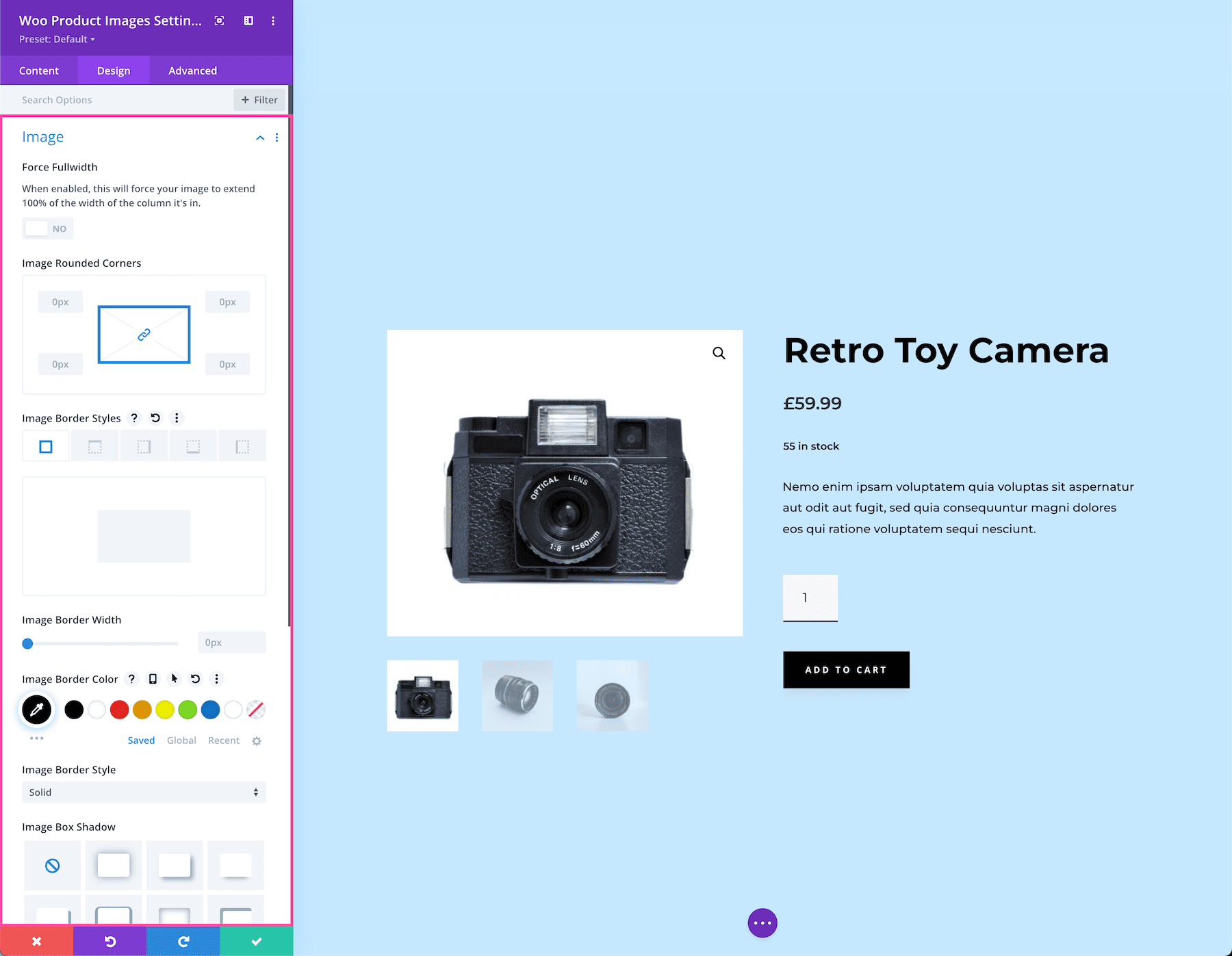 Divi Woo Product Images Module