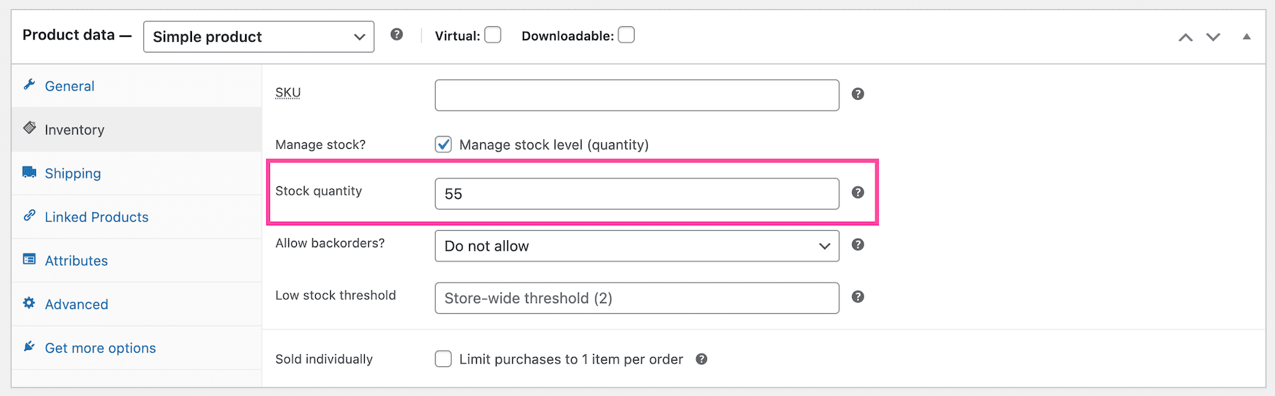 Divi Woo Product Stock Module