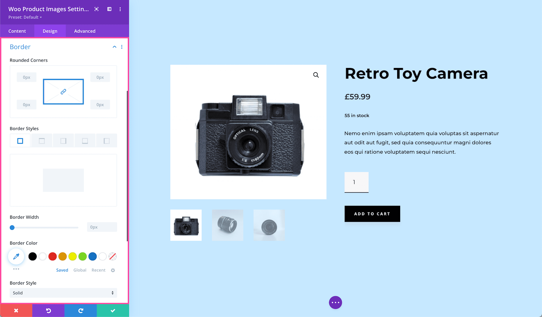 Divi Woo Product Images Module