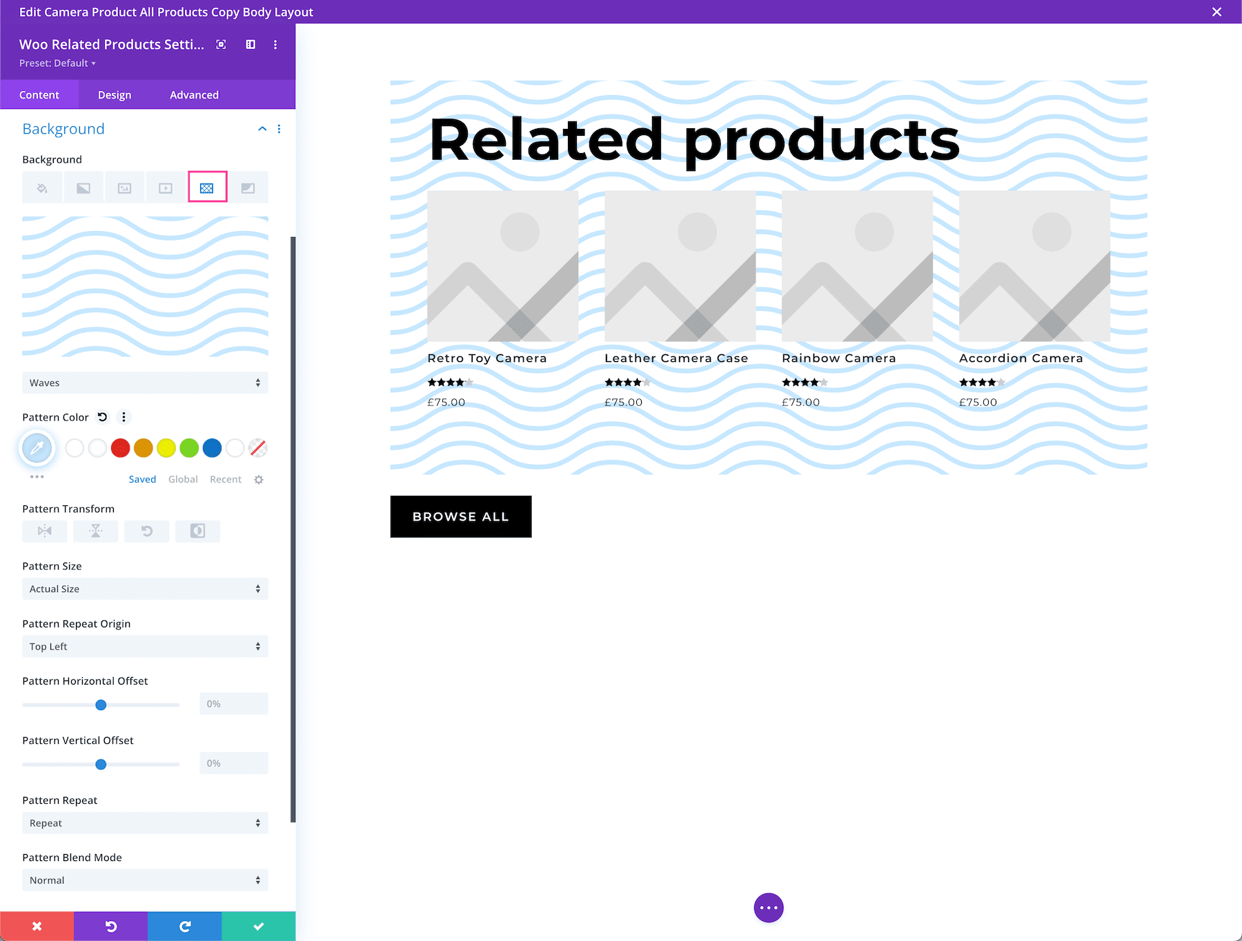 How to add a background pattern