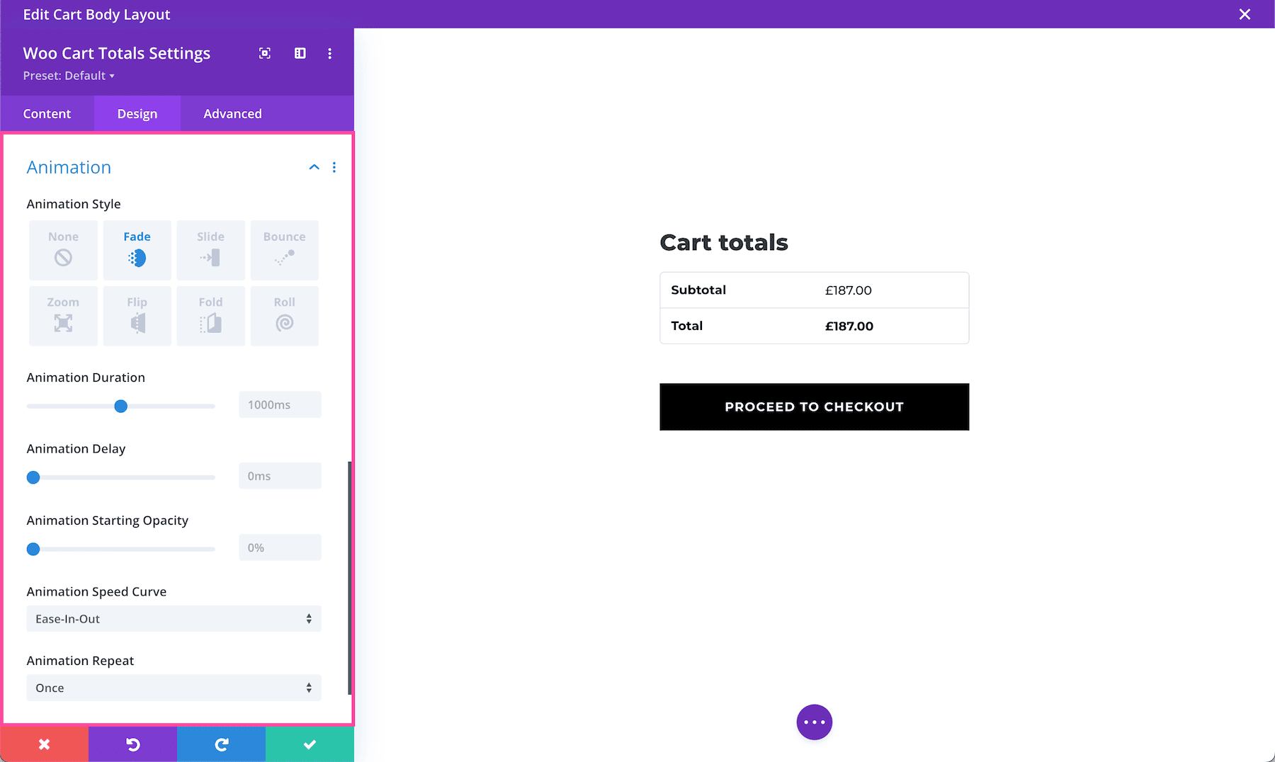 Divi Woo Cart Totals Module