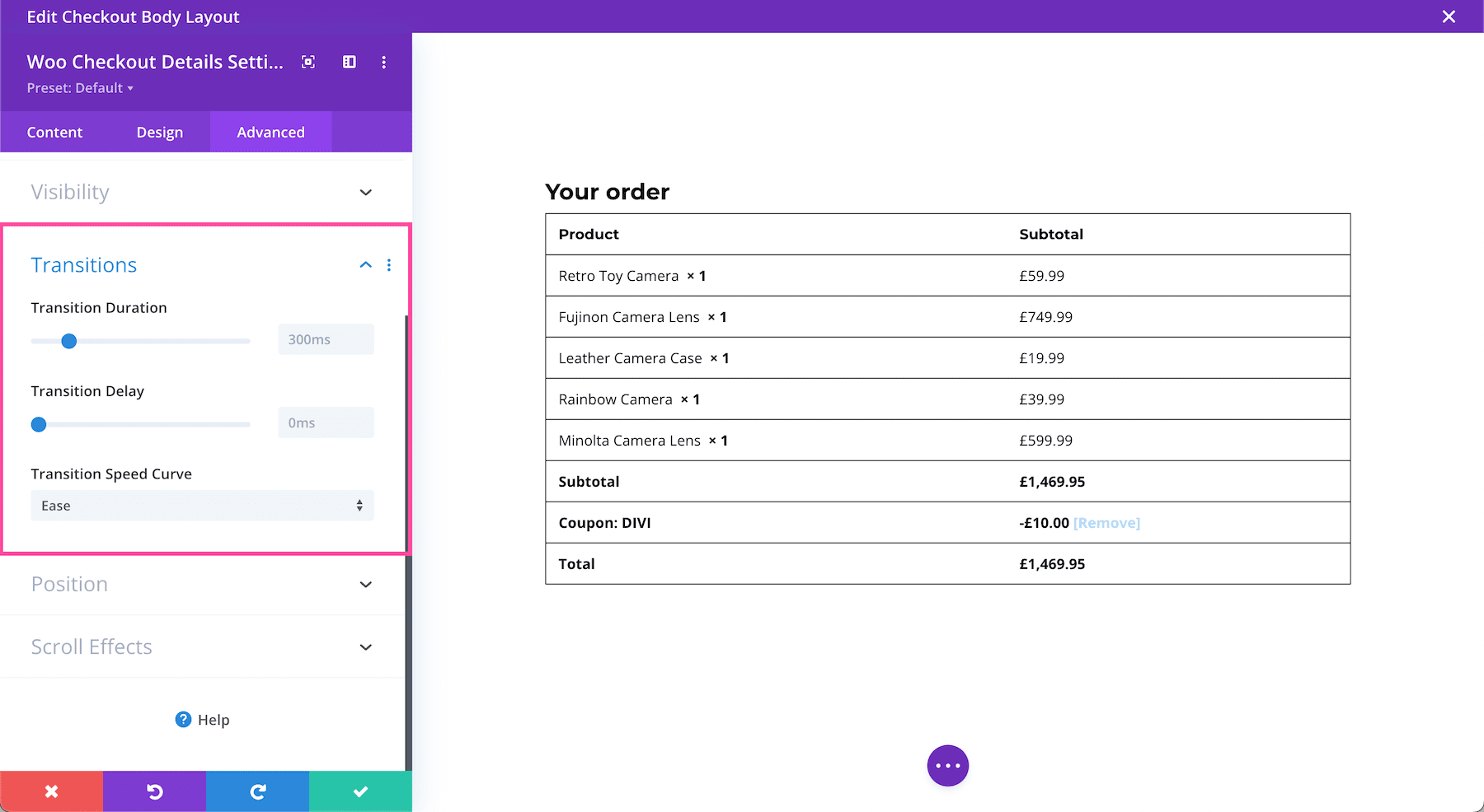 Divi Woo Checkout Details Module
