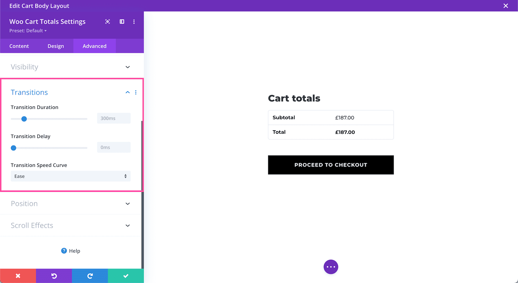 Divi Woo Cart Totals Module