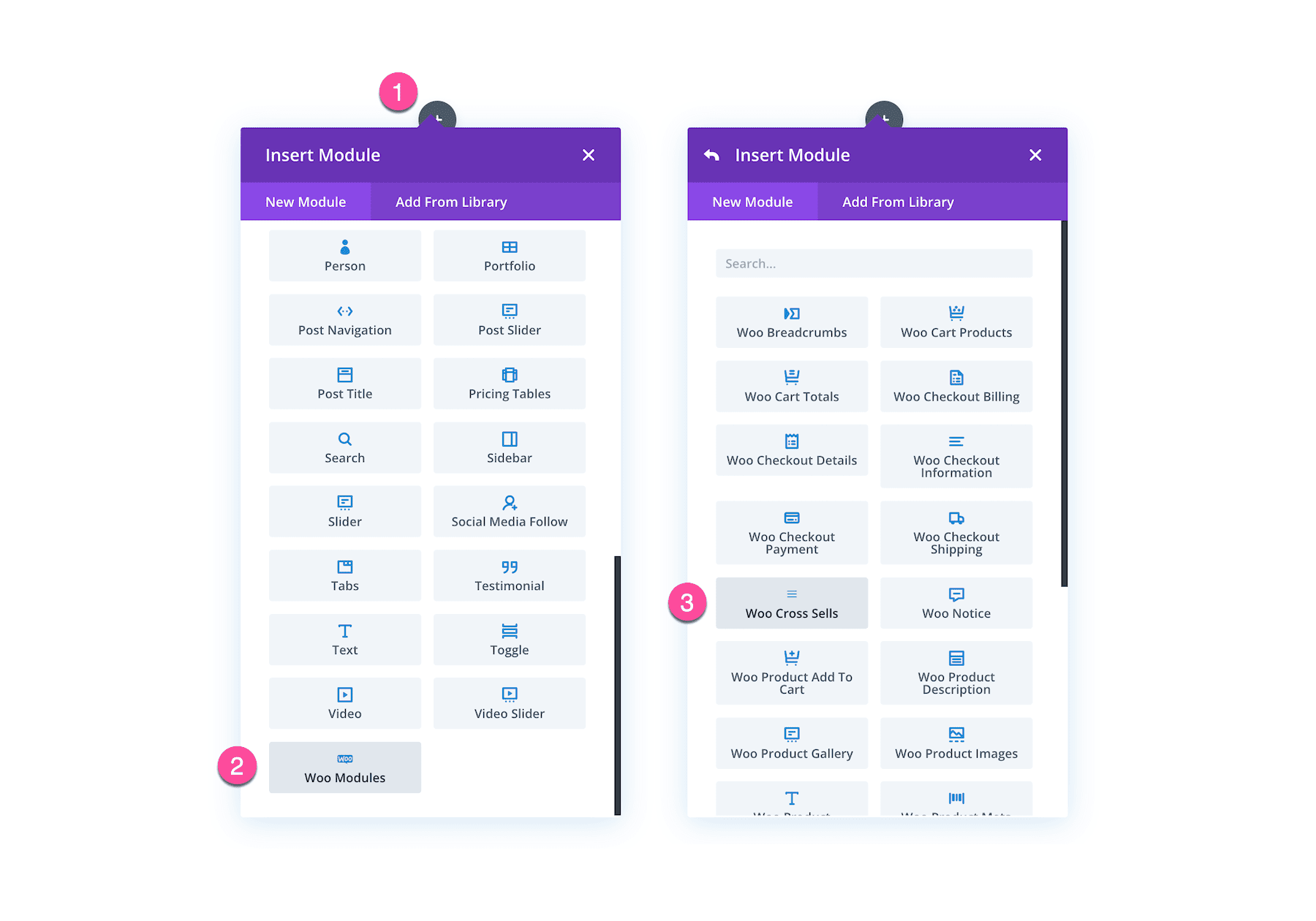 Divi Woo Cross Sells Module