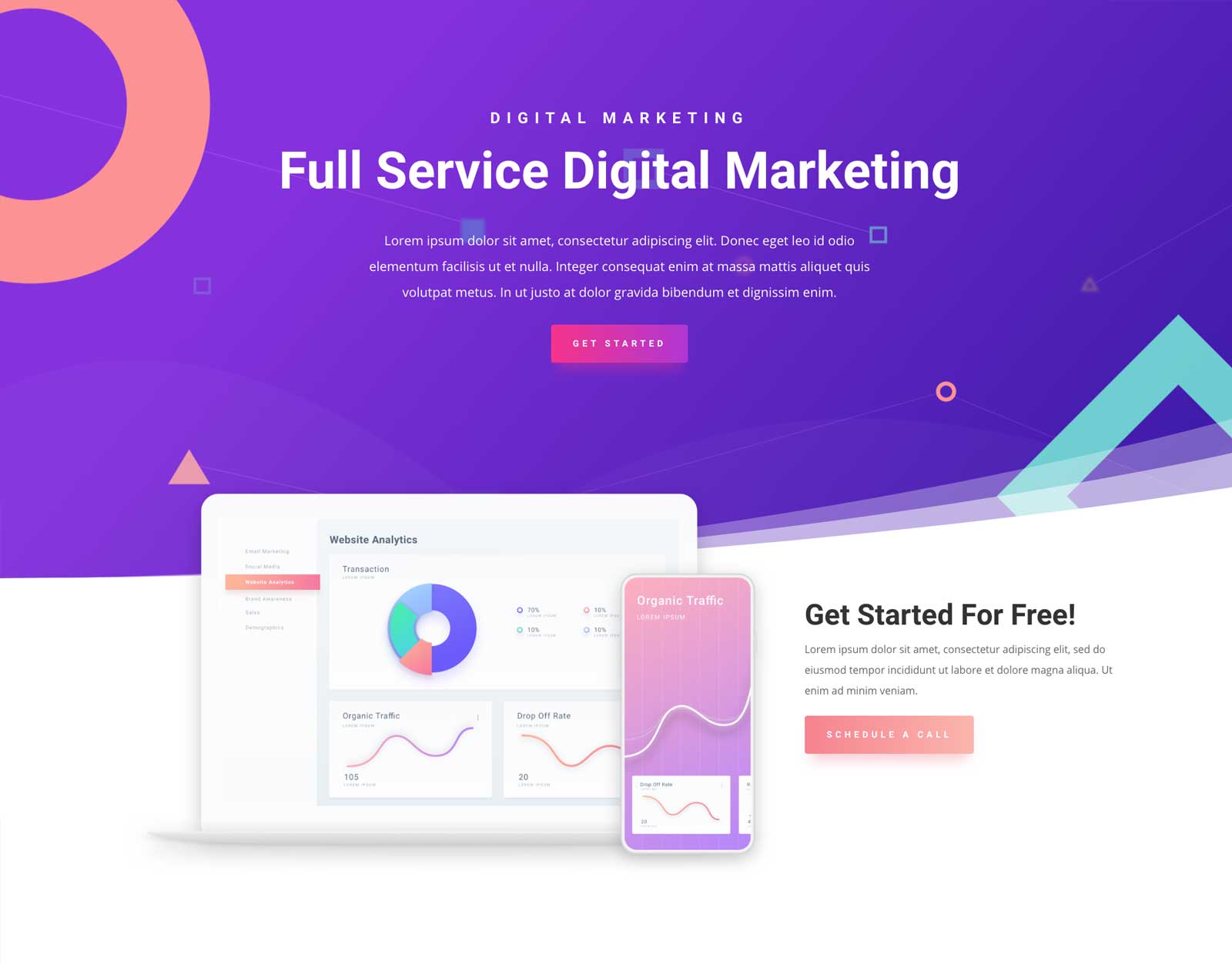 Divi digital marketing layout pack