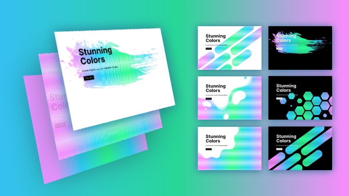 Divi gradient builder and background patterns