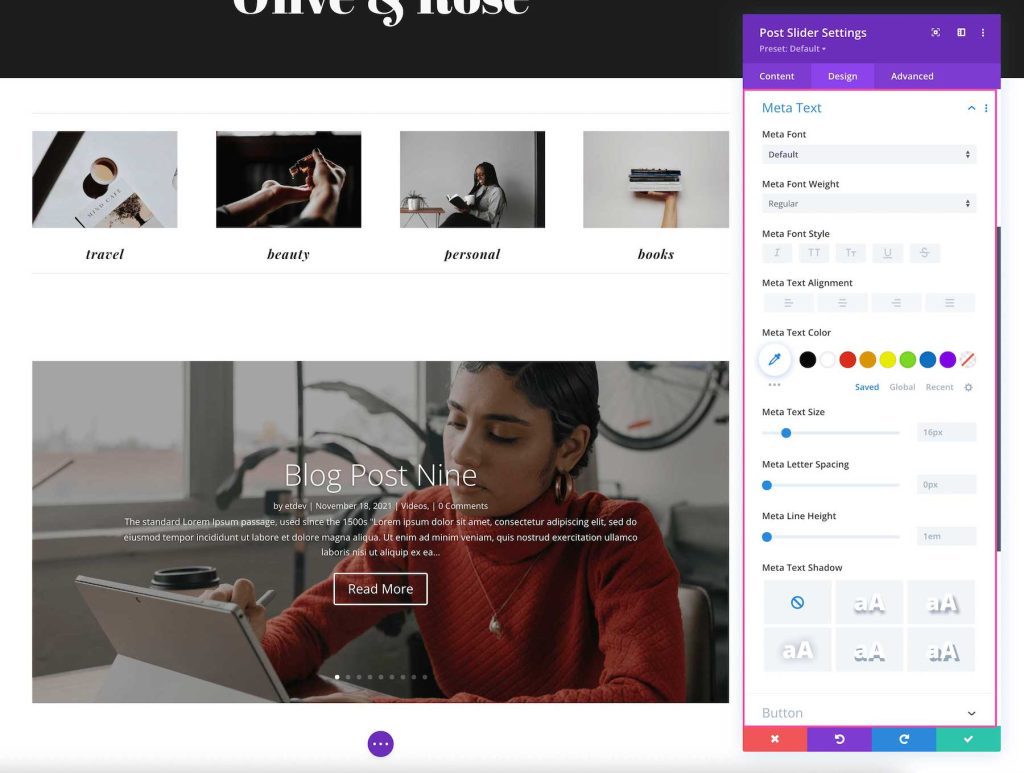 The Divi Post Slider Module Elegant Themes Documentation