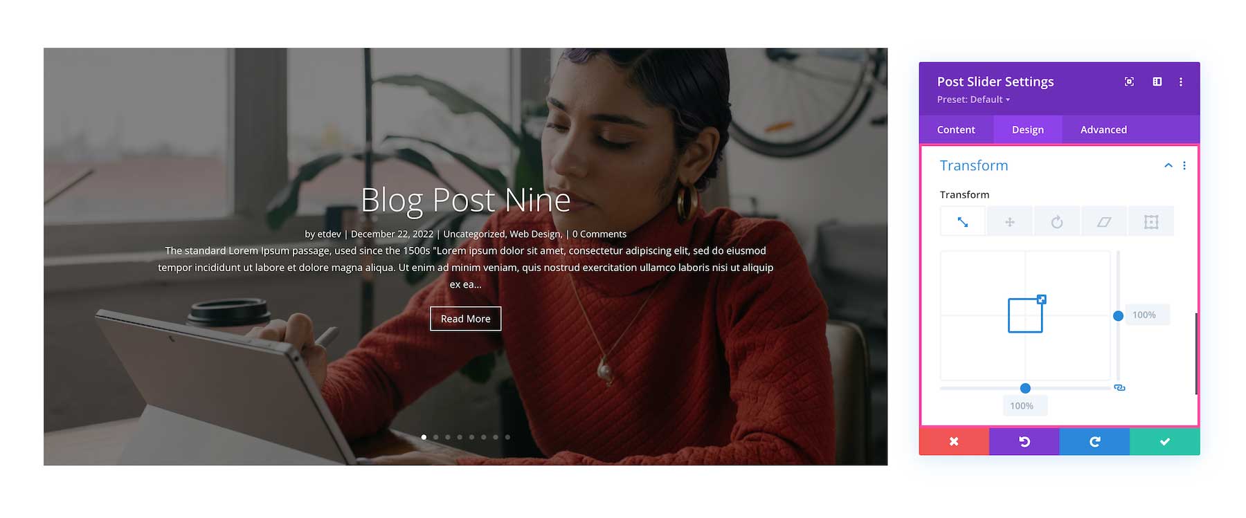 Divi Post Slider module