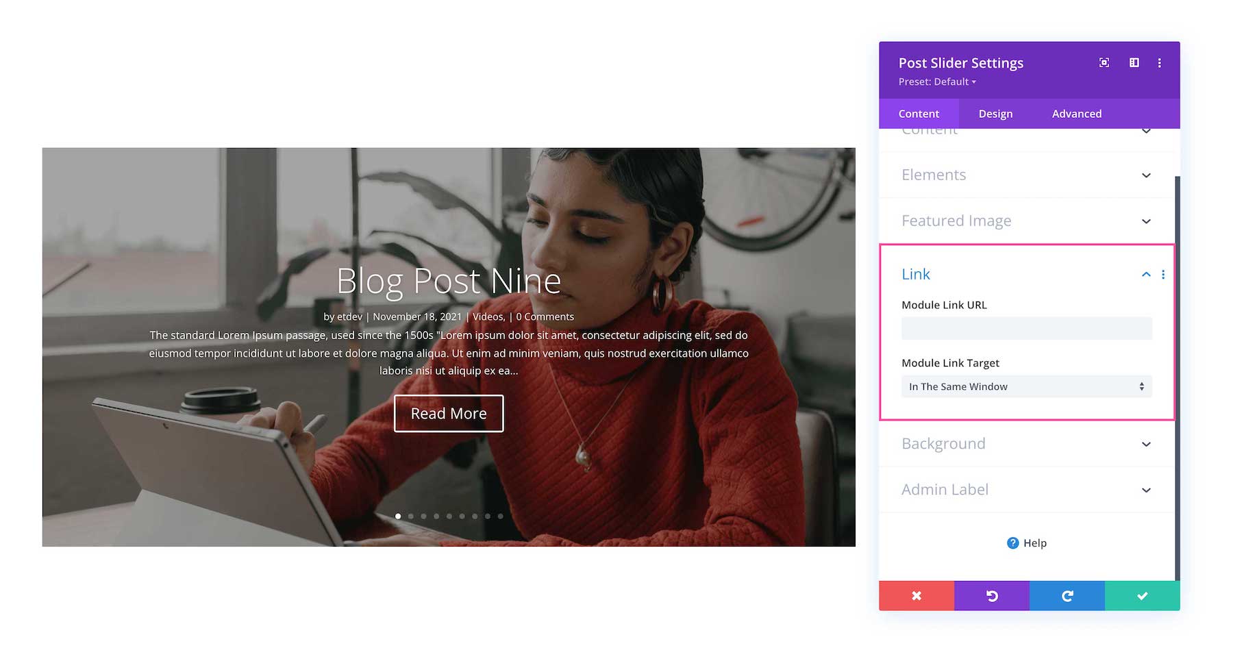 How to use the Divi Post Slider module