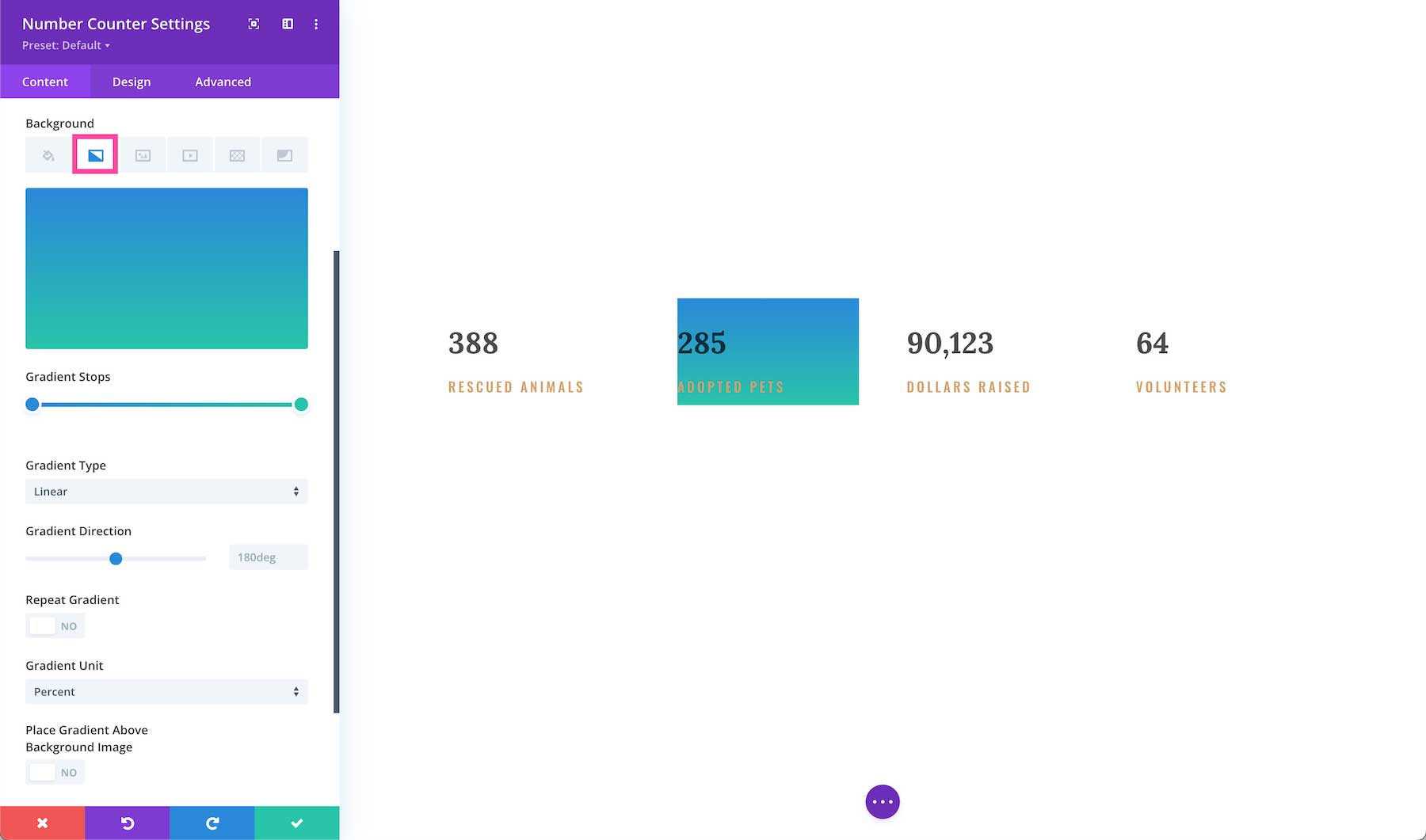 How to add a background gradient