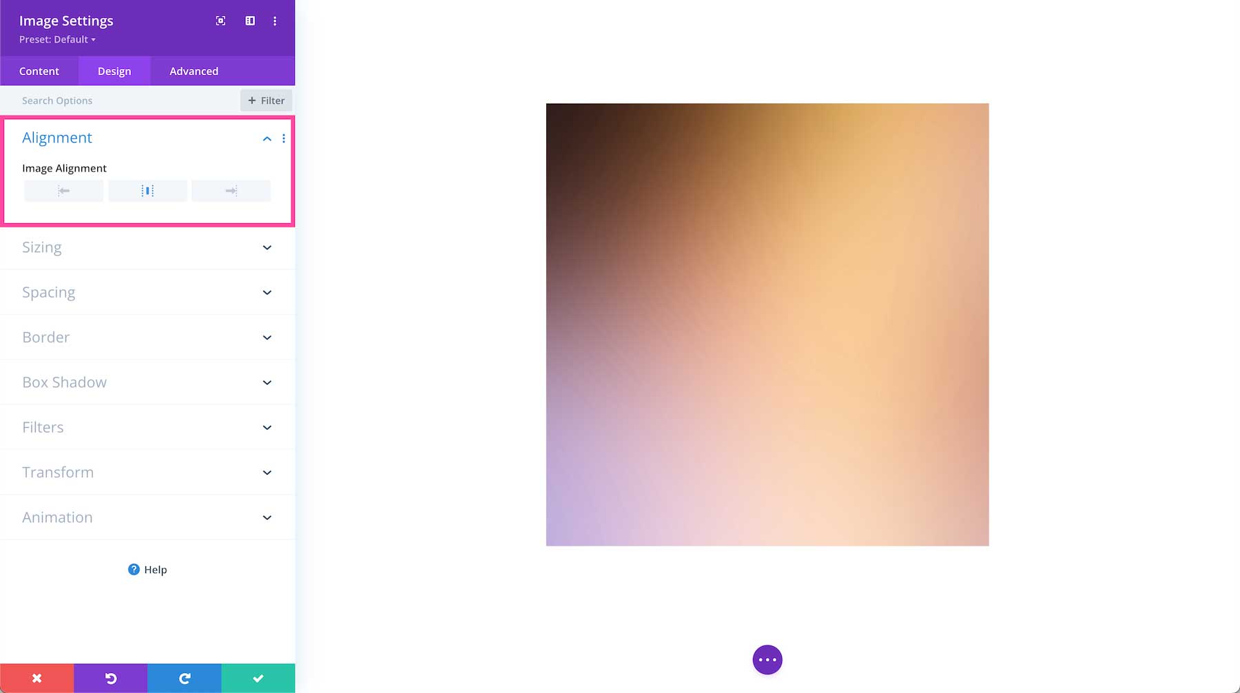 Divi Image Module Alignment