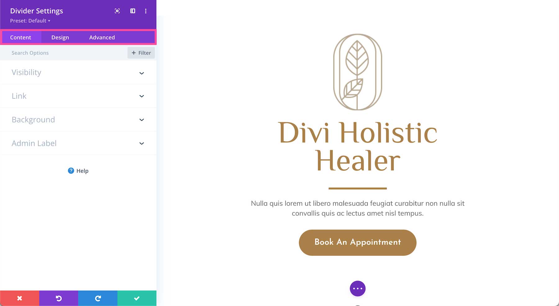 All Divi Divider Module settings explained