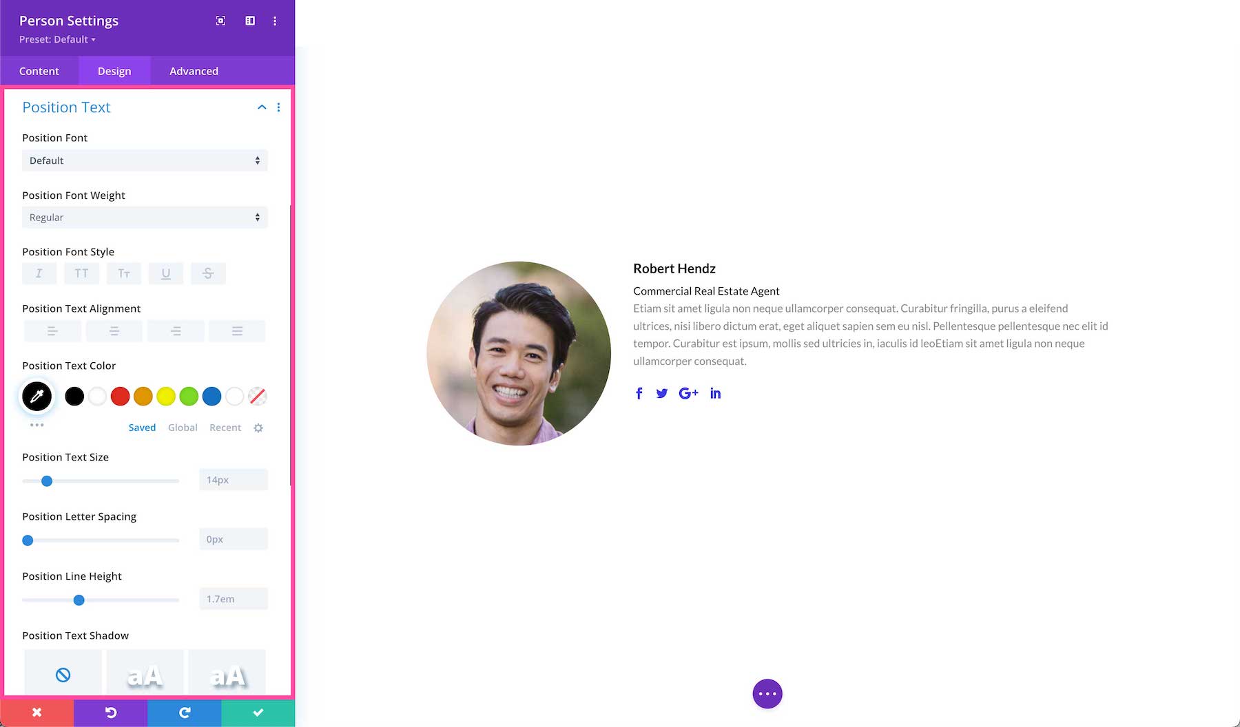 Divi Person Module