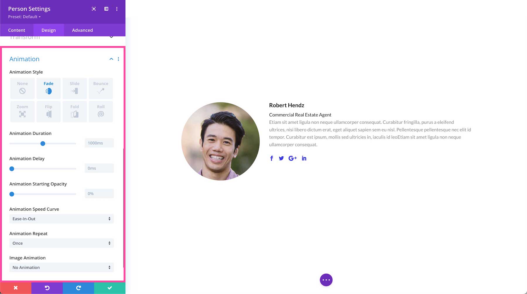 Divi Person Module