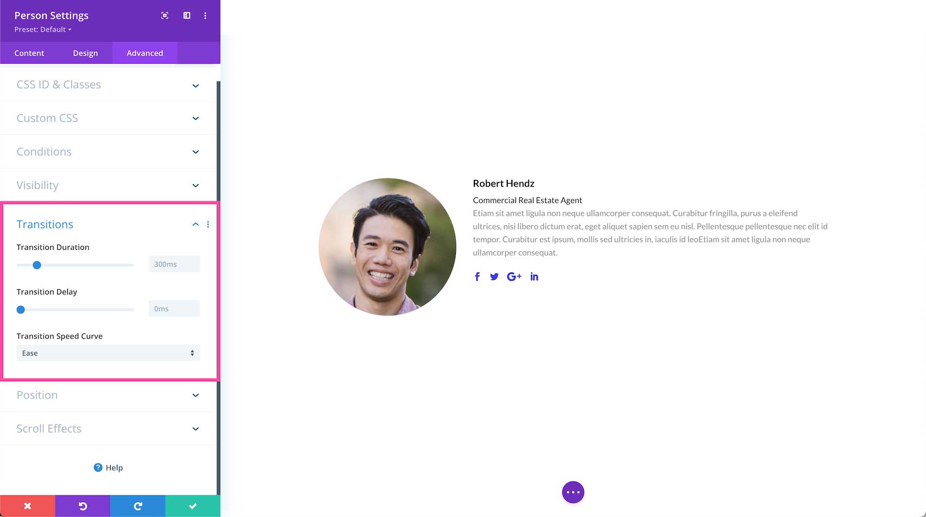 Divi Person Module