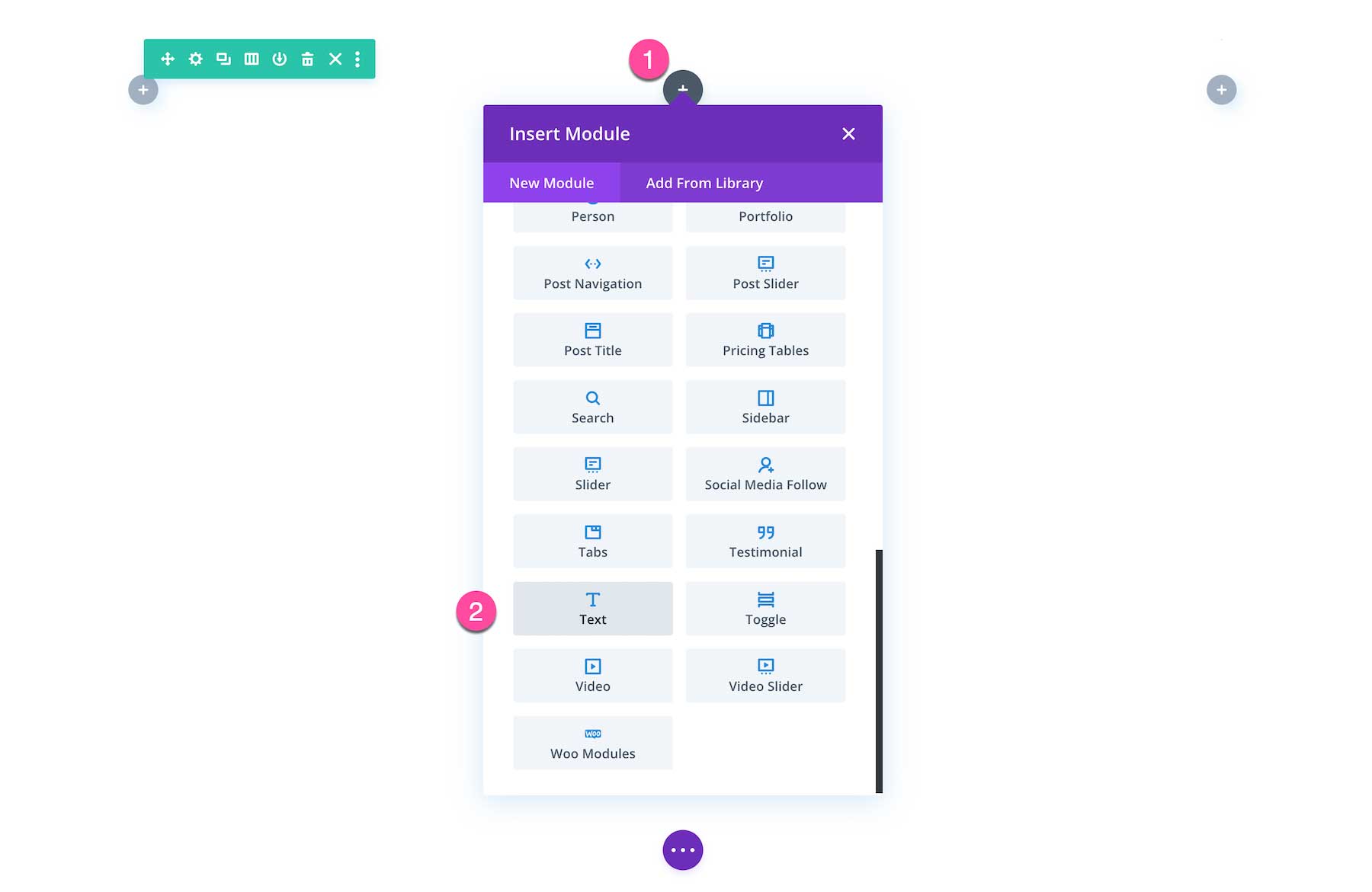 Add the Divi Text Module