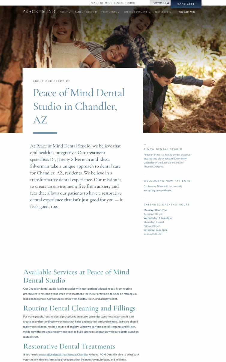 Peace of Mind Dental Screenshot 2