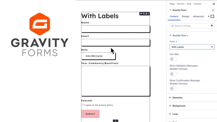 Divi 5 Gravity Forms module for embedding and styling forms