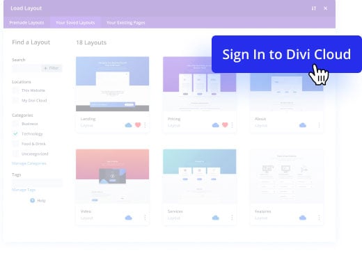 Divi Coud Login