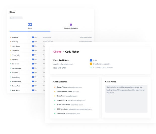 Divi Dash Client Manager
