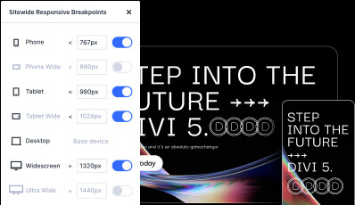Customizable breakpoints
