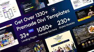 Divi Marketplace Item - 180 Divi Premade Layout Pack