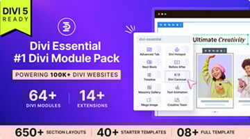 Divi Marketplace Item - Divi Essential