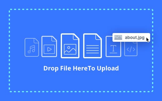 Drag & Drop zum Hochladen von Assets