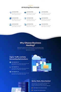 Visualização de layout da empresa de hospedagem