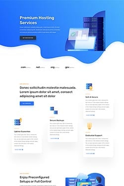 Hosting Company Layout Preview