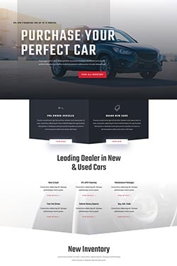 Car Dealer Layout Preview