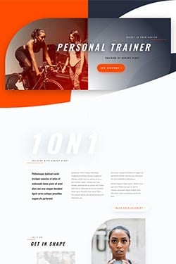 Visualização de layout do personal trainer