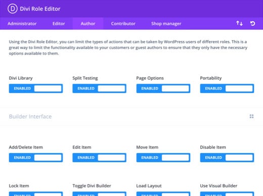 Divi Role Editor