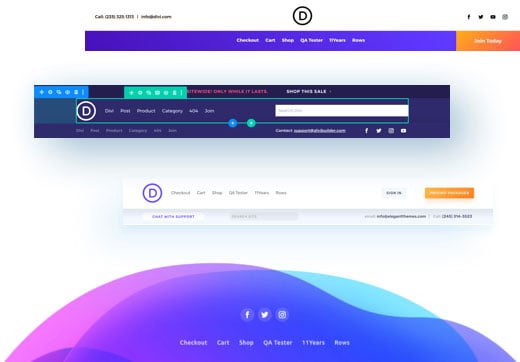 Header și Footer Builder