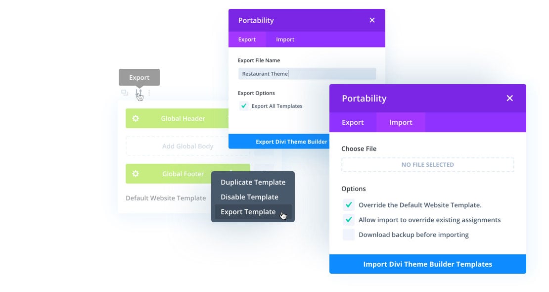 Theme Builder Exporting and Importing