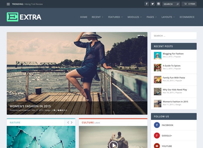 Extra Drag & Drop Magazine WordPress Theme | Elegant Themes