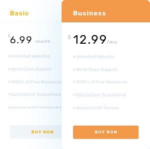 Pricing Tables