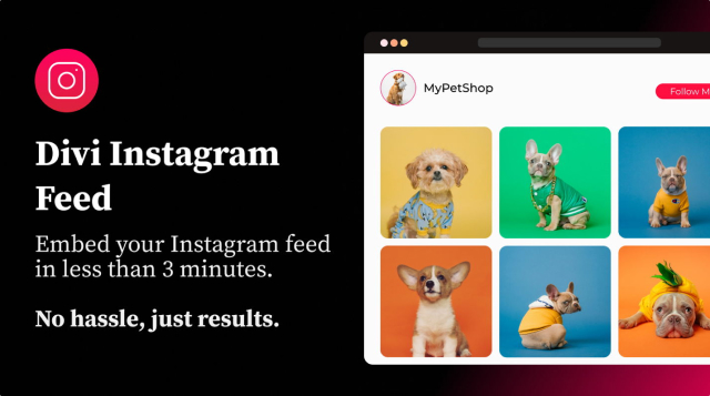 Divi Marketplace Item - Divi Instagram Feed