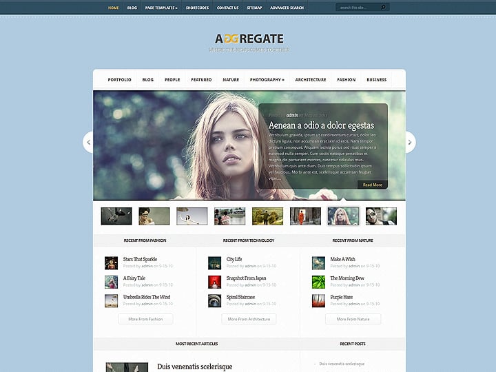 Aggregate WordPress Theme