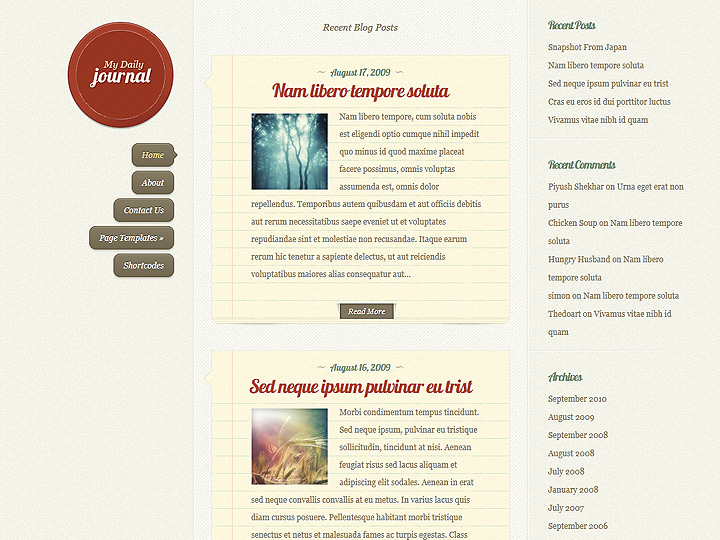 DailyJournal Responsive WordPress Theme