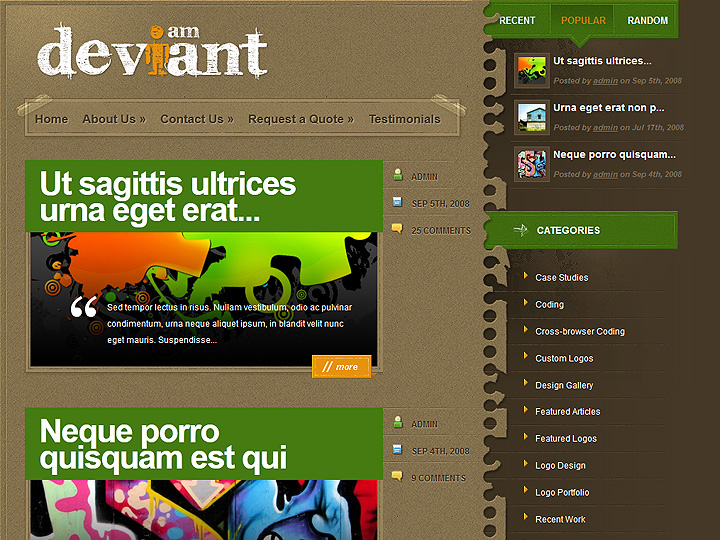 Deviant WordPress Theme Deviant WordPress Theme