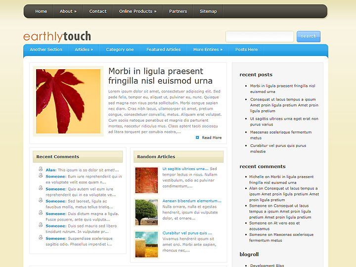 EarthlyTouch WordPress Theme