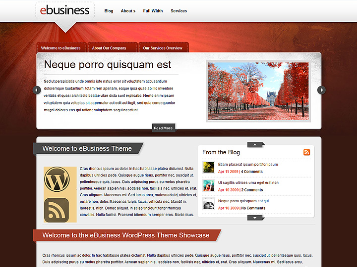 eBusiness WordPress Theme