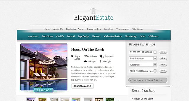 free wp real estate themes