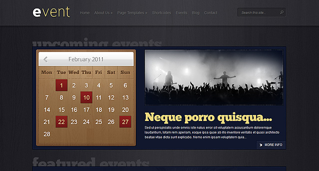 wordpress events themes