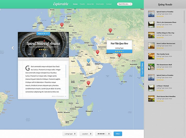 Explorable WordPress Theme