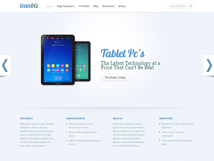 LeanBiz WordPress Theme