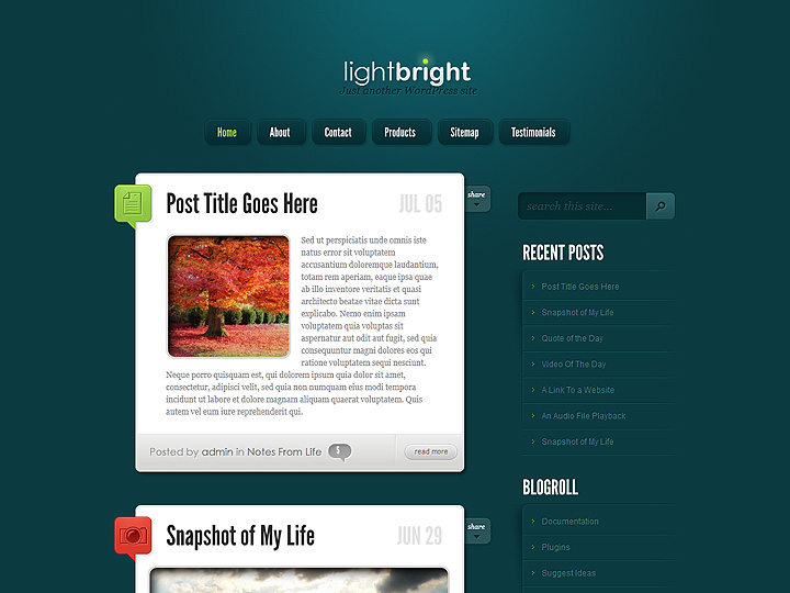 LightBright WordPress Theme