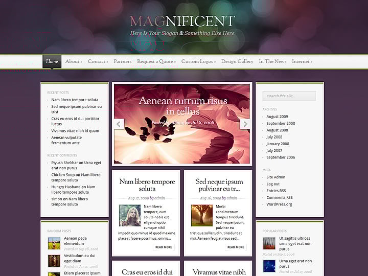 Magnificent WordPress Theme