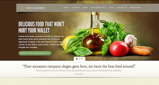 restaurant wordpress theme